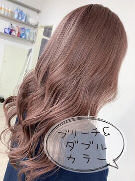 エニーハウ 川口駅東口(Hair & Make anyhow) ダブルカラー/オンカラー×ピンクベージュ