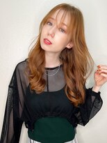 マリアバイアフロート(Maria by AFLOAT) 【山田】シースルーバングオレンジベージュ無造作パーマ