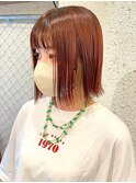 ダブルカラーオレンジベージュカラーケアブリーチハイトーン韓国