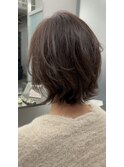 ウルフボブ　ラベンダーアッシュ