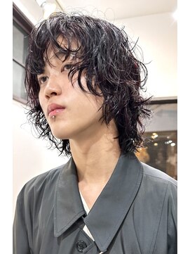 ナループロアオハナ(Nalu pu loa ohana) メンズパーマ/ポイントカラー/デザインカラー/ウルフパーマ