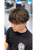 波巻きパーマ