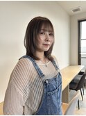 レイヤーカット_ベージュカラー