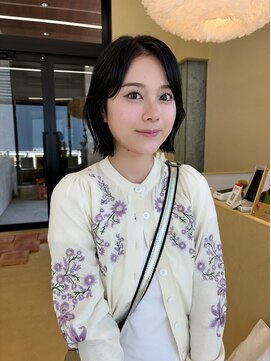 スニュウ(snuw) 似合わせカットボブ小顔カットグレージュフェイスレイヤー