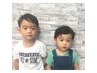 男の子限定　kidsカット(小学6年生まで)　1810円　