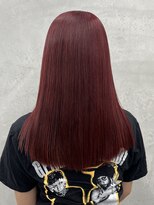 キラ 原宿(KILLA)&nbsp;ブリーチありダブルカラー×チェリーレッド×LAトリートメント