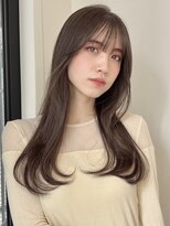 ローネス ギンザ(LONESS ginza)&nbsp;姫カットレイヤー/くびれヘア/マロンベージュ/色素薄めカラー