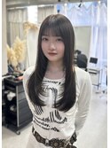 ハイライトカラーミルクティーベージュレイヤーカット