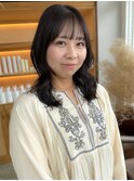 ダークグレージュ×レイヤーカット