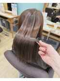 グレージュ/ハイライト/オリーブベージュ/髪質改善/光の森