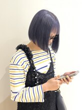 モリオ フロム ロンドン イオンモール 熊本店(morio FROM LONDON) 【morio熊本】コバルトブルー×ボブ