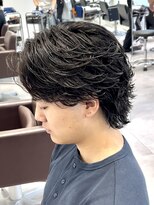 オーシャントーキョー 仙台(OCEAN TOKYO)&nbsp;サーフカールフェザーパーマフェザーショートツーブロック黒髪