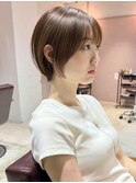 *滝田*20代30代40代50代似合わせ小顔ショート丸みベージュ吉祥寺