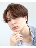 韓国ヘアコンマバング韓国マッシュセンターパートフェザーパーマ