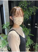 ★ブリーチなしチョコレートブラウンオリーブグリーンココア秋色