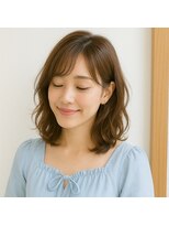 スープレックス ヘアーデザイン(SOUPREX HAIR DESIGN)&nbsp;ふんわりミディアムデジタルパーマ　20代 30代 40代 50代 60代