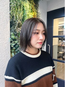 切りっぱなし/ボブ/ボブヘア/顔まわりカット/西新/百道浜