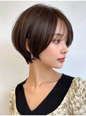 ショート 美人ショート ボブ 似合わせカット 透明感カラー 30代