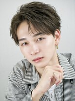 エイド 本店(aid)&nbsp;メンズショートアップバングミルクティーベージュブリーチカラー