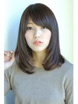 ヘアーズ ギュゼルバヤン(hair’s Guzel Bayan) ツヤツヤ重めミディ　前髪/イメチェン