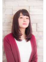 美容室 アモール(amor) ドライだけで鎖骨でおさまる　Aラインのシルエット