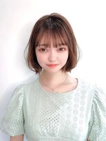 ボブウルフ外国人風カラー韓国ツヤカラー透明感20代30代40代銀座