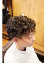 平田 理髪店&nbsp;ミディアムロッドパーマ“グラ”