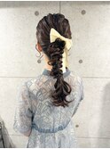【ポニー編みおろし】天神/天神駅/ヘアセット/早朝