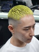 ダムディートウキョウヘアーラウンジ 上野店(DAMDEE TOKYO hair lounge)&nbsp;ライムイエロー×クロップ【所要時間3時間でお取りください】