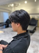 ソイクフ 四条大宮店(SOY-KUFU)&nbsp;【soy-kufu】MEN'S HAIRアッシュブラック流しパーマ