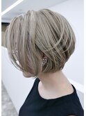 ショートボブウルフカットハンサムショート小顔ワンレン韓国
