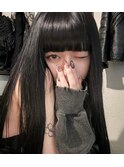 プルエクステで黒髪ロング