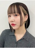 バング顔周りレイヤーショート/池袋