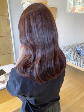 オーガニックエコ 川越(organic+eco) 大人かわいい♪ピンクブラウン×ゆる巻ミディ