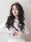 【セロ姫路】ウェーブヘア_ロングパーマ_ダークブラウン_
