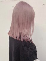 ベレーザ 渋谷神南(Beleza)&nbsp;14679ブリーチ＆ダブルカラーベビーピンクホワイトピンクボブ