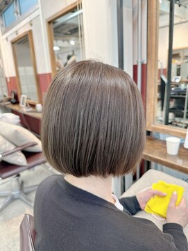 ルーファス 恵比寿 渋谷(Ruufus) 40代ナチュラルボブ/恵比寿渋谷/白髪ぼかしハイライト2507