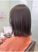 ボブ/外はね/チョコレートブラウン/20代30代40代