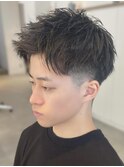 アップバングメンズショートツーブロック辻堂