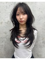 ヌエン 渋谷(NU/EN)&nbsp;ブルーブラウン×ハッシュカット/バタフライカット/ハイライト