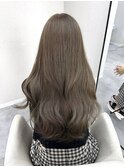 ロングレイヤー×オリーブグレージュ