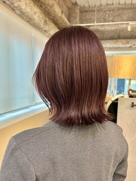 マッシュ チャヤマチ(MASHU chayamachi) 柔らか透明感カラー/ブリーチなし/カシスブラウン/大阪梅田