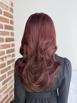 エニー 栄(Any) 韓国レイヤー×ブリーチなしWカラー ワインレッド