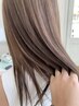 カット+カラー+ストレートパーマ　￥21000