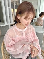 アール ヘアー デザイン(r hair design)&nbsp;小顔見せショートベージュカラーブリーチしない透明感カラー