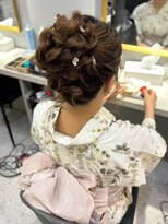 ヘアアレンジメント ボガスティーズ 溝の口店(Hair arrangement Vogusty's)&nbsp;ルーズお団子/浴衣ヘア/お呼ばれヘア/多摩川花火大会