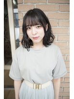 サロンドミルク 原宿(salon de MiLK)&nbsp;【salon de MiLK 原宿】耳かけウェーブ×透明感ダークベージュ