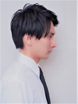 グレイスフル バーバープラチナム 六本木店(Graceful Barber platinum) ２ブロックサイドパートかきあげビジネススタイル＜理容室＞