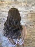 フェミニンロング&アッシュグレージュ