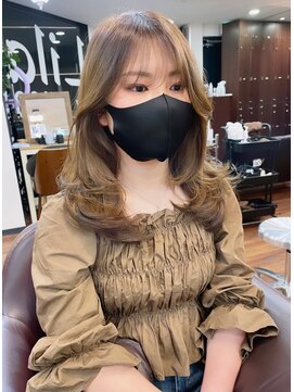 リコバイアフロート(riko by afloat) レイヤーカット/ワンカールヘア/韓国ヘア/韓国レイヤー